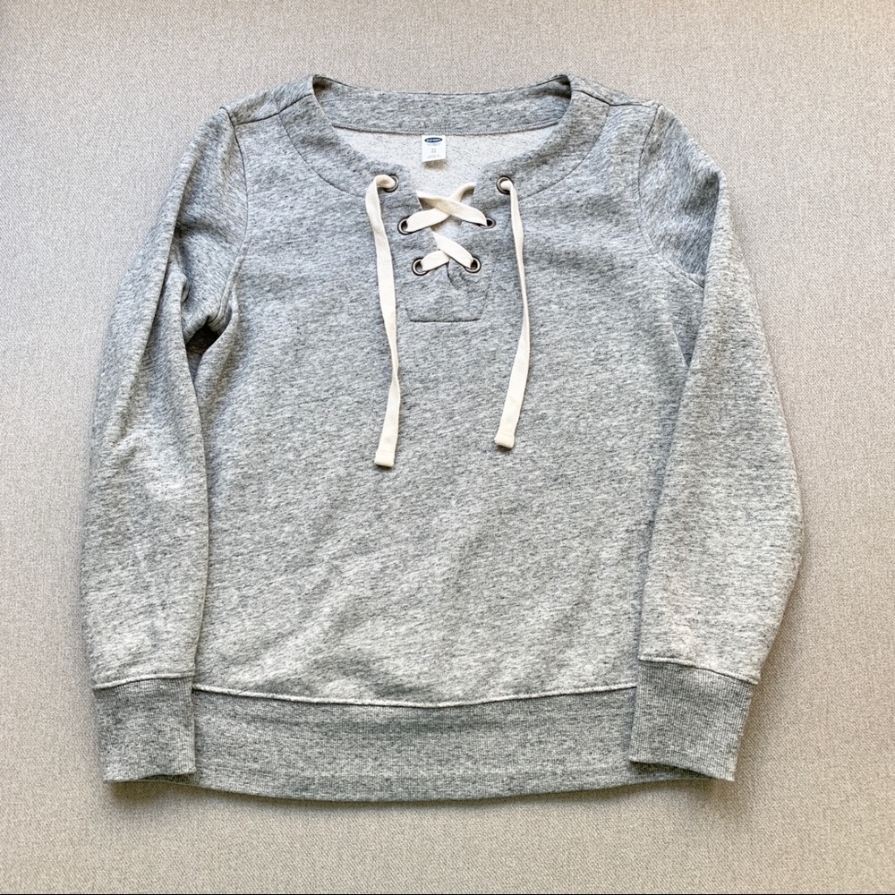 Lace Up Sweatshirt